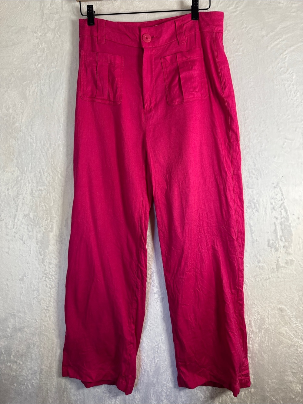 Nicole Miller Linen Blend Pink Casual Pants Size 10